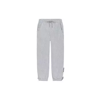 Баскетбольная серия Li Ning Badfive, однотонные, свободные, на шнуровке, с манжетами, трикотажные спортивные брюки для мужчин, серые, AKLS117-1 XXL