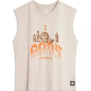 Баскетбольная серия Li Ning Badfive с принтом, повседневный, дышащий, удобный, свободный, трикотажный жилет, мужские топы, овсяно-серый цвет AVSU461-1 XL
