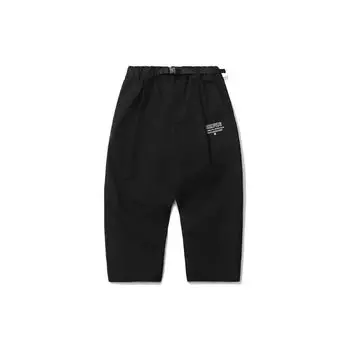 Баскетбольная серия Li Ning Badfive с регулируемым поясом, свободные брюки Nine-Point, мужские брюки, черные AKQR067-2 XXL