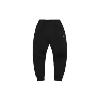 Баскетбольная серия Li Ning Badfive с флисовой подкладкой, теплые повседневные спортивные длинные брюки с манжетами, мужские брюки, новый стандарт, черный цвет AKLQA75-1 S