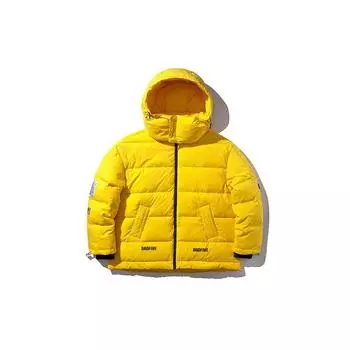 Баскетбольная серия Li Ning Badfive, свободная короткая теплая куртка с капюшоном, женская верхняя одежда, масляно-желтая AYMP052-1 XXL