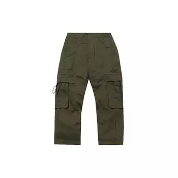 Баскетбольная серия Li Ning Badfive, свободные брюки-карго, мужские, темно-оливково-зеленые, AKXQ527-2 M