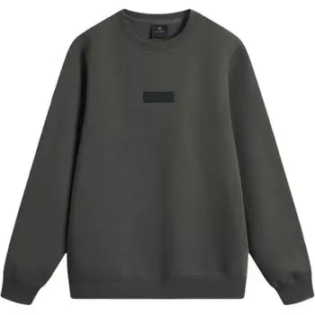 Баскетбольная серия Li Ning, удобная повседневная толстовка с круглым вырезом, мужская толстовка цвета обсидиан-серый AWDU283-5 S