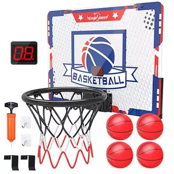 Баскетбольная спортивная автоматическая звуковая дверь EagleStone, 4 клея для внутренней и наружной противоударной сборки, удобная для элементарной