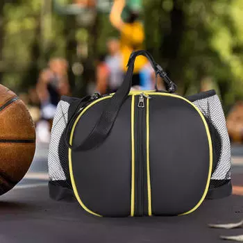 Баскетбольная сумка-тоут с регулируемым ремнем и сетчатыми карманами Single Strap Black