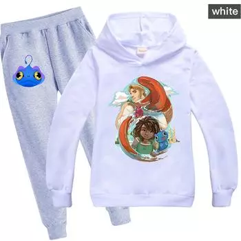 Баскетбольная толстовка, спортивный комплект с капюшоном, весна-осень, детская толстовка + штаны, комплект из 2 предметов, милые костюмы для подростков, От 4 до 14 лет, костюмы с капюшоном для мальчиков и девочек 120