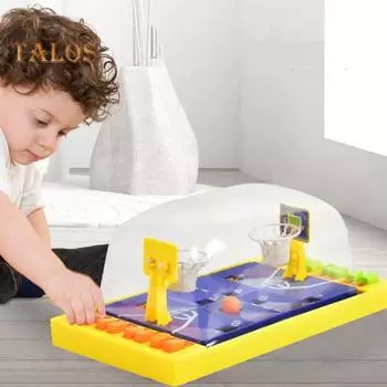 Баскетбол Настольная игра для 2 игроков Интерактивная обучающая игрушка для баскетбола с толканием пальцами Мини-баскетбольная площадка Крытый баскетбольный мяч Игра в кольцо синий