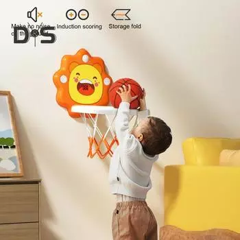 Баскетбольное кольцо для мальчиков, детское баскетбольное кольцо для помещений, регулируемое по высоте, настенное, экономящее место, рождественские подарки на день рождения для детей от 3 до 8 лет A