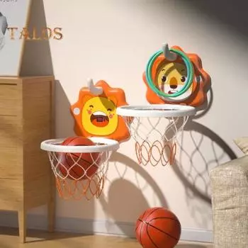 Баскетбольное кольцо для мальчиков, детское баскетбольное кольцо для помещений, регулируемое по высоте, настенное, экономящее место, рождественские подарки на день рождения для детей от 3 до 8 лет A