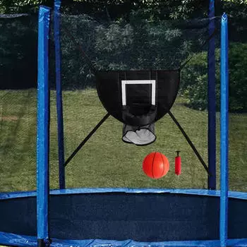 Баскетбольное кольцо для рамы батута для детей и взрослых Легко собрать Легкий вес with two balls