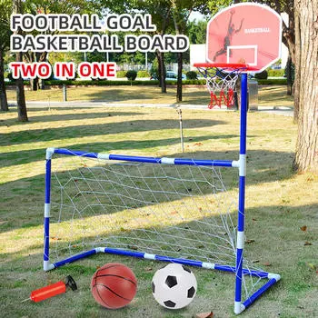 Баскетбольное кольцо с сеткой для футбольных ворот, спортивная игрушка для детей, тренирующихся в футболе