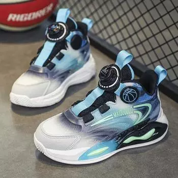 Баскетбольные ботинки для мальчиков и девочек Детские повседневные кроссовки Теннисные спортивные кроссовки для бега Детские кроссовки для студентов Высокие кроссовки 31 фиолетовый
