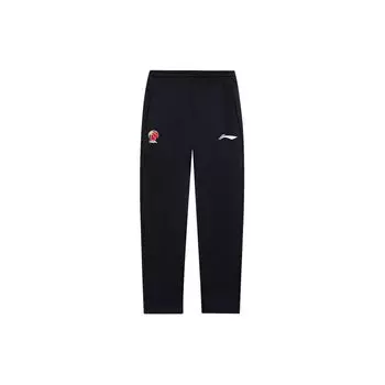 Баскетбольные брюки Li Ning CBA Series Professional, удобные, универсальные, дышащие, прямые, повседневные, мужские, черные AKLTC81-1 4XL