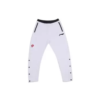 Баскетбольные брюки Li Ning CBA Series Professional, эластичные, повседневные, мужские, белые, AKLTC79-2 L