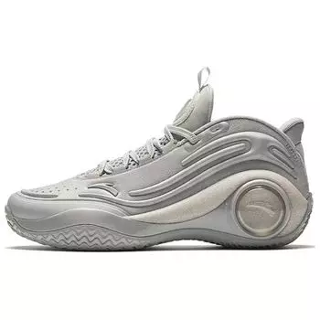 Баскетбольные кроссовки Anta Cement Bubble 4.0 Outdoor Retro, износостойкие, нескользящие, низкие, мужские, светло-серые, 912411604S-2 39