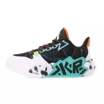 Баскетбольные кроссовки Anta Youth Cement Nemesis, удобные, универсальные, с низким верхом, детские баскетбольные кроссовки, черные, белые, оранжевые 312231118-1 36
