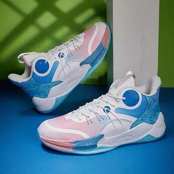 Баскетбольные кроссовки большого размера, молодежная спортивная обувь, мужские амортизирующие противоскользящие дышащие кроссовки, трендовые баскетбольные кроссовки 39 фиолетовый