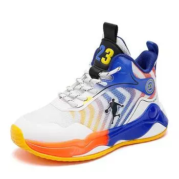 Баскетбольные кроссовки Combat для мальчиков, новые дышащие кроссовки со шнуровкой, нескользящие, легкие кроссовки для студентов 35