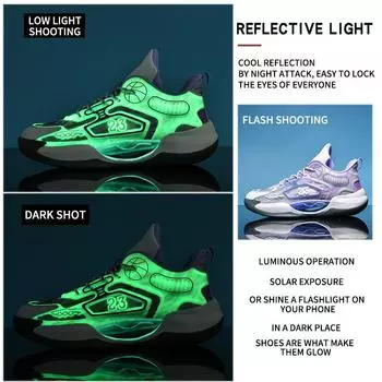 Баскетбольные кроссовки для детей Luminous Teen Men s 6 Кроссовки 7 Для детей среднего и старшего возраста 8 Для мальчиков 9 Кроссовки 10 Для студентов Лето 15 лет 36