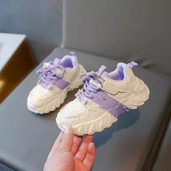 Баскетбольные кроссовки для девочек, весенне-осенние кожаные детские теннисные туфли, модные универсальные детские повседневные кроссовки для школьников и мальчиков 26 чёрный