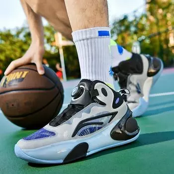Баскетбольные кроссовки для мужчин, для учеников младших классов, светящиеся, противоскользящие, дышащие, спортивные кроссовки, новая модель весны 40