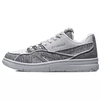 Баскетбольные кроссовки Li Ning 937 Deluxe Low Fabric Shock Absorbing Slip Non-Slip Durable Rebound Low Top Retro, женские кроссовки, серые AGBR050-5 36