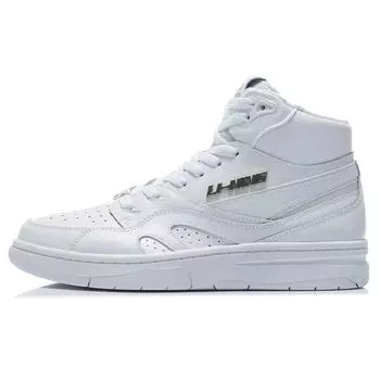 Баскетбольные кроссовки Li Ning 937 Deluxe Hi Leather с амортизацией, нескользящие, износостойкие, высокие, мужские, белые AGBR079-1 39