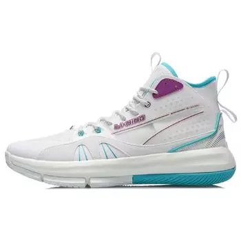 Баскетбольные кроссовки Li Ning 937 с амортизирующими нескользящими износостойкими высокими верхами, унисекс, белые ABPR011-2 45