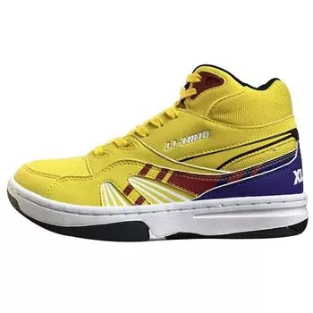 Баскетбольные кроссовки Li Ning 937 X-Large High-Top Retro, женские, цвет желтый, фиолетовый AGBN064-10 37