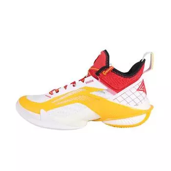 Баскетбольные кроссовки Li Ning Air Strike 10 Shock Absorbation Mid-Top мужские кроссовки белые желтые красные ABAT089-8 41