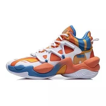 Баскетбольные кроссовки Li Ning Air Strike 6 Cloud с противоскользящей амортизацией, износостойкие, легкие, с отскоком, средней высоты, детские баскетбольные кроссовки YKBR036-41 39
