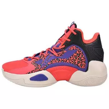 Баскетбольные кроссовки Li Ning Air Strike 6 V2 Professional Competition с амортизацией и поддержкой среднего размера, мужские, красные, черные, фиолетовые, ABAQ005-1 44