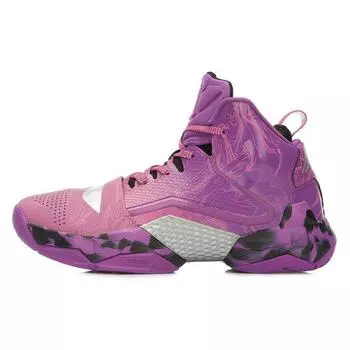Баскетбольные кроссовки Li Ning Air Strike 2 Professional Competition High-Top мужские кроссовки черные фиолетовые ABAK035-5 42