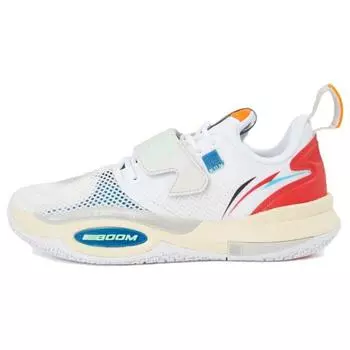Баскетбольные кроссовки Li Ning All City 10 V2 Youth Edition с нескользящей подошвой и износостойкими протекторами, детские баскетбольные кроссовки белого и серого цвета ABPS035-2 38