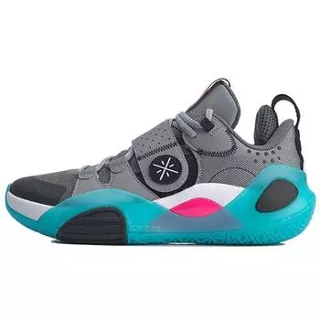 Баскетбольные кроссовки Li Ning All City 8 с нескользящей подошвой, износостойкие, мужские, серо-синие, ABPQ005-1 43