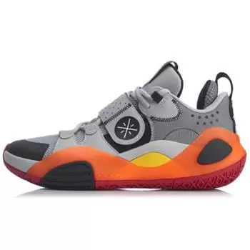 Баскетбольные кроссовки Li Ning All City 8 с низким дышащим верхом, мужские кроссовки серо-оранжевого цвета ABPQ005-3 46