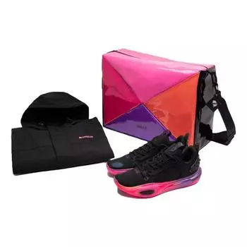 Баскетбольные кроссовки Li Ning All City 11 прочные дышащие высокие мужские кроссовки черные красные ABAT105-1 43