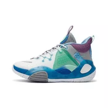 Баскетбольные кроссовки Li Ning All City 9 V1 Wade Comfortable Mid-Top Детские баскетбольные кроссовки Синие Белые Фиолетовые YKBR076-15 39