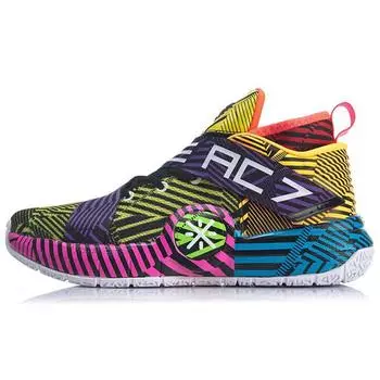 Баскетбольные кроссовки Li Ning All City 7 с амортизацией, нескользящие, износостойкие, среднего размера, мужские баскетбольные кроссовки желто-синие ABAP099-1 40