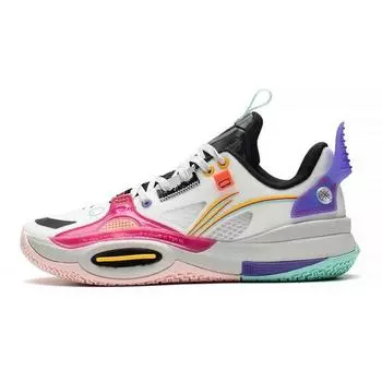 Баскетбольные кроссовки Li Ning All City 10 Low Top, нескользящие, износостойкие, детские, белые, ABPS017-2 40