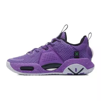 Баскетбольные кроссовки Li Ning All City 9 V1.5 Youth Edition с амортизацией, нескользящие, износостойкие, с низким верхом, детские баскетбольные кроссовки фиолетового цвета ABPR033-2 37.5