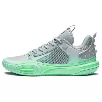 Баскетбольные кроссовки Li Ning All City 11 из искусственной кожи с амортизацией, нескользящие, износостойкие, низкие, мужские, серо-зеленые ABAT031-1 46
