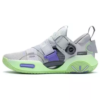 Баскетбольные кроссовки Li Ning All City 9 V2 с амортизацией, нескользящие, износостойкие, низкие, мужские, баскетбольные кроссовки, серые, ABAR121-5 45