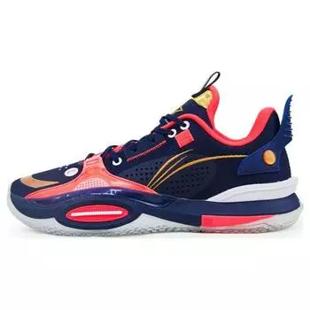 Баскетбольные кроссовки Li Ning All City 10 с нескользящей износостойкой подошвой и отскоком, мужские баскетбольные кроссовки синего и красного цвета ABAS009-25 43
