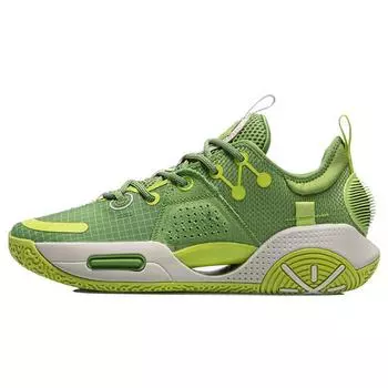 Баскетбольные кроссовки Li Ning All City 9 V1.5 прочные, нескользящие, амортизирующие, низкие, мужские, оливково-зеленые ABAR015-6 42