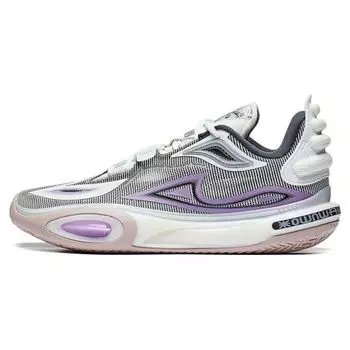 Баскетбольные кроссовки Li Ning All City 11 V2 Youth Version, удобные, универсальные, амортизирующие, прочные, с низким верхом, унисекс, белые, фиолетовые, ABPT051-3 40