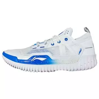 Баскетбольные кроссовки Li Ning Anti-5 3 с низким уровнем амортизации, износостойкие, среднего размера, мужские баскетбольные кроссовки, синие, белые, ABFU005-13 43