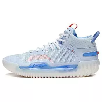 Баскетбольные кроссовки Li Ning Anti-Five 3 из искусственной кожи, нескользящие, дышащие, среднего размера, мужские кроссовки небесно-голубого цвета ABFT005-5 41