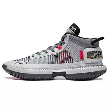 Баскетбольные кроссовки Li Ning Anti-Five 3 Ultra Non-Slip, амортизирующие, износостойкие, средней высоты, мужские кроссовки серого цвета ABFS011-12 41