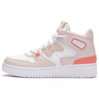 Баскетбольные кроссовки Li Ning Attack 2020 из искусственной кожи и замши в стиле ретро, женские кроссовки, розовые и белые AGBQ116-8 37